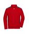 Herren Men's Workwear Sweat Jacket - COLOR - Red/navy 8544