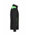 Herren Men's Workwear Sweat Jacket - COLOR - Black/lime-green 8544