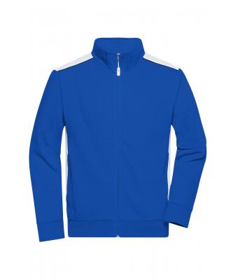 Unisex Men's Workwear Sweat Jacket - COLOR - Royal/white 8544