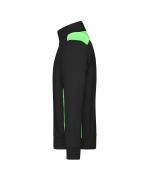 Unisex Workwear Sweat Jacket - COLOR - Black/lime-green 8544
