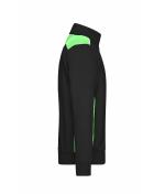 Unisex Workwear Sweat Jacket - COLOR - Black/lime-green 8544