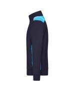 Unisex Workwear Sweat Jacket - COLOR - Navy/turquoise 8544