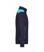 Unisex Workwear Sweat Jacket - COLOR - Navy/turquoise 8544