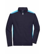 Unisex Workwear Sweat Jacket - COLOR - Navy/turquoise 8544