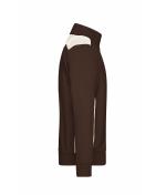 Unisex Workwear Sweat Jacket - COLOR - Brown/stone 8544
