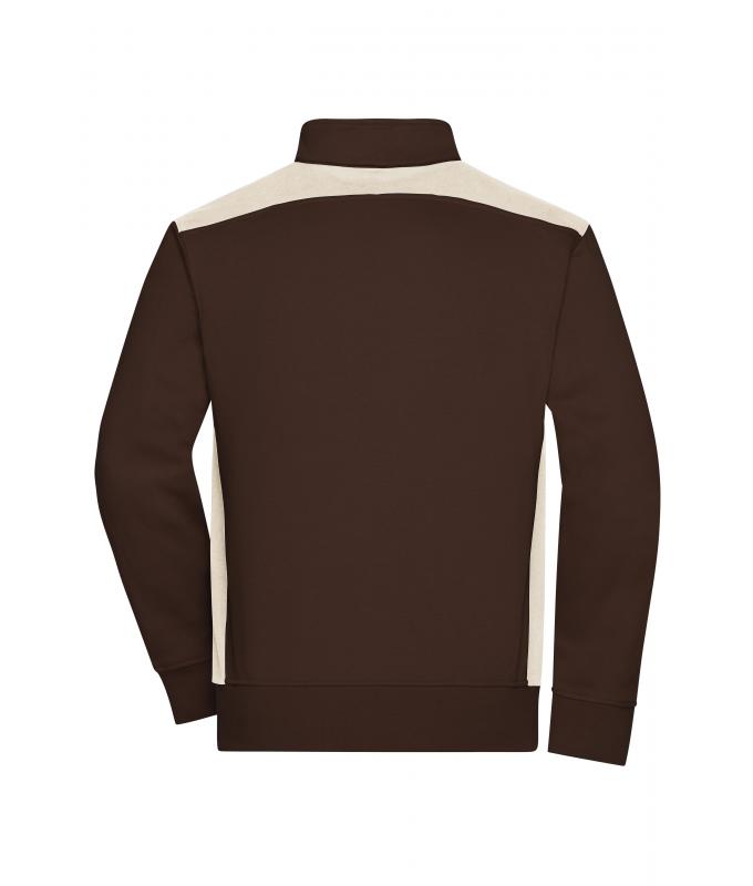 Unisex Workwear Sweat Jacket - COLOR - Brown/stone 8544
