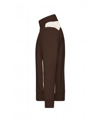Unisex Workwear Sweat Jacket - COLOR - Brown/stone 8544