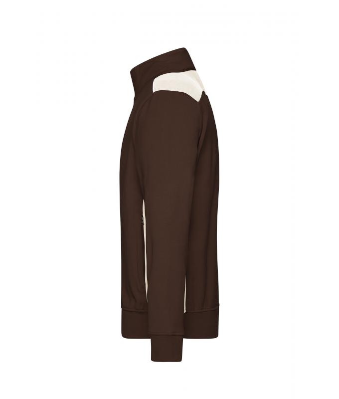 Unisex Workwear Sweat Jacket - COLOR - Brown/stone 8544