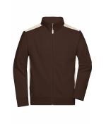 Unisex Workwear Sweat Jacket - COLOR - Brown/stone 8544