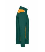 Unisex Workwear Sweat Jacket - COLOR - Dark-green/orange 8544