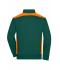 Unisex Workwear Sweat Jacket - COLOR - Dark-green/orange 8544