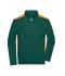 Unisex Workwear Sweat Jacket - COLOR - Dark-green/orange 8544