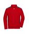 Unisex Workwear Sweat Jacket - COLOR - Red/navy 8544