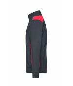 Unisex Workwear Sweat Jacket - COLOR - Carbon/red 8544