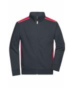 Unisex Workwear Sweat Jacket - COLOR - Carbon/red 8544
