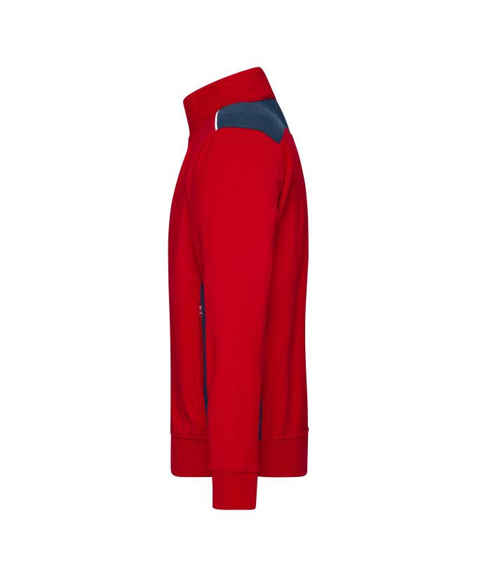 Unisex Workwear Sweat Jacket - COLOR - Red/navy 8544