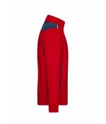Unisex Workwear Sweat Jacket - COLOR - Red/navy 8544