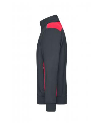 Unisex Workwear Sweat Jacket - COLOR - Carbon/red 8544