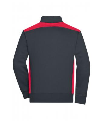 Unisex Workwear Sweat Jacket - COLOR - Carbon/red 8544