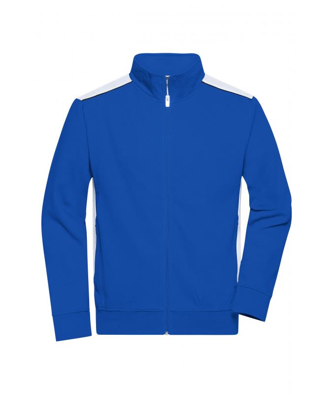 Unisex Workwear Sweat Jacket - COLOR - Royal/white 8544