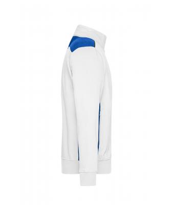 Unisex Workwear Sweat Jacket - COLOR - White/royal 8544
