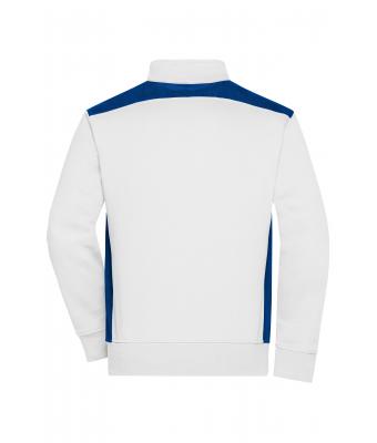 Unisex Workwear Sweat Jacket - COLOR - White/royal 8544