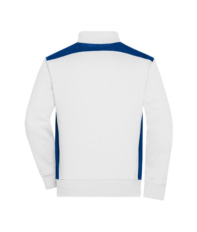 Unisex Workwear Sweat Jacket - COLOR - White/royal 8544