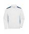 Unisex Workwear Sweat Jacket - COLOR - White/royal 8544