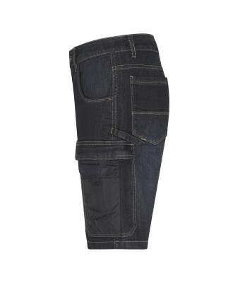 Unisex Workwear Stretch-Bermuda-Jeans Black-denim 10523