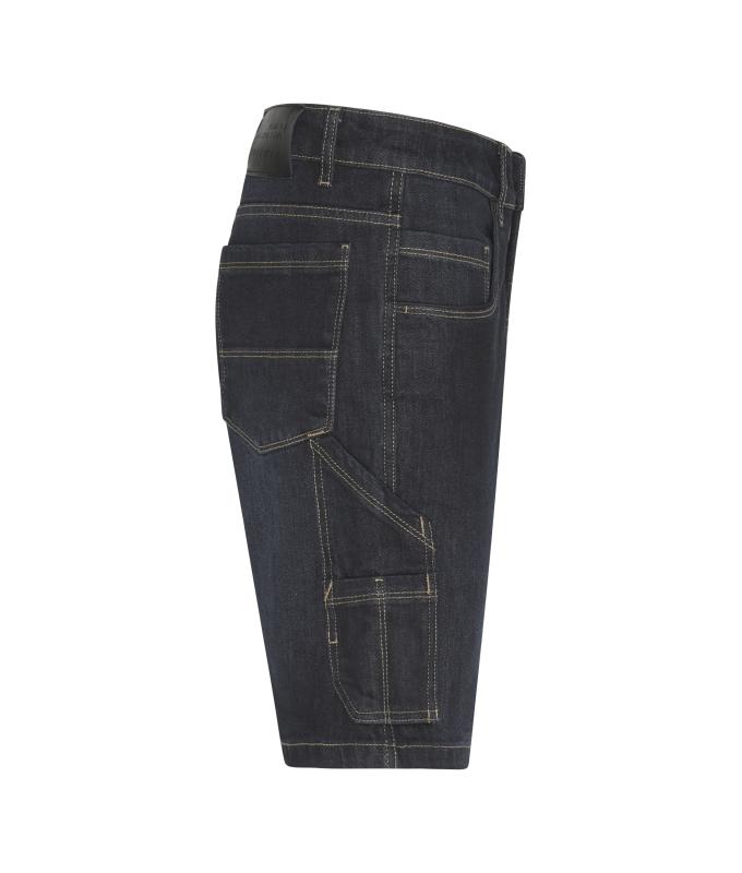 Unisex Workwear Stretch-Bermuda-Jeans Black-denim 10523
