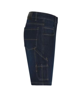 Unisex Workwear Stretch-Bermuda-Jeans Blue-denim 10523