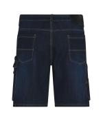Unisex Workwear Stretch-Bermuda-Jeans Blue-denim 10523