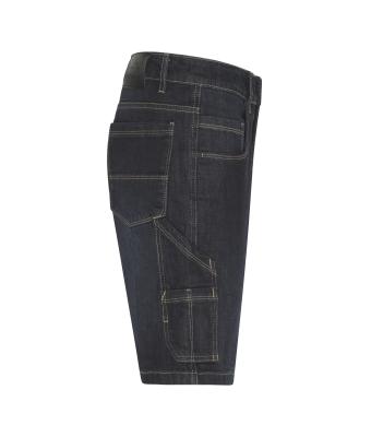Unisex Workwear Stretch-Bermuda-Jeans Black-denim 10523