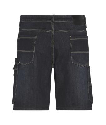 Unisex Workwear Stretch-Bermuda-Jeans Black-denim 10523