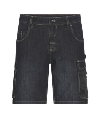 Unisex Workwear Stretch-Bermuda-Jeans Black-denim 10523