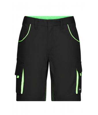 Unisex Workwear Bermudas - COLOR - Black/lime-green 8545