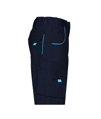 Unisex Workwear Bermudas - COLOR - Navy/turquoise 8545