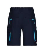 Unisex Workwear Bermudas - COLOR - Navy/turquoise 8545