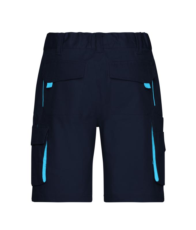 Unisex Workwear Bermudas - COLOR - Navy/turquoise 8545