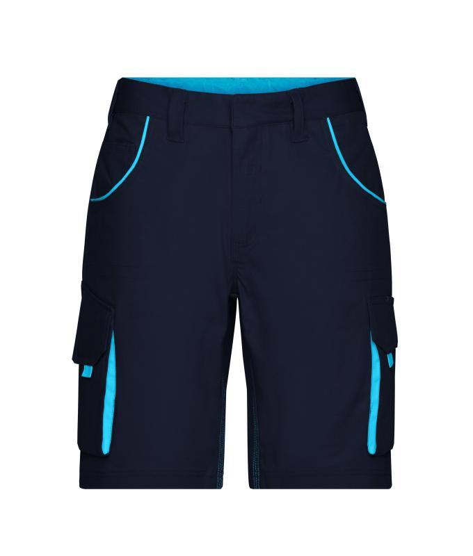 Unisex Workwear Bermudas - COLOR - Navy/turquoise 8545