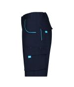 Unisex Workwear Bermudas - COLOR - Navy/turquoise 8545