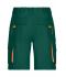 Unisex Workwear Bermudas - COLOR - Dark-green/orange 8545