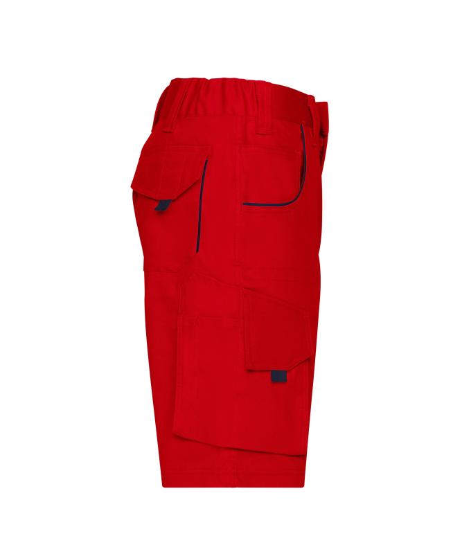 Unisex Workwear Bermudas - COLOR - Red/navy 8545