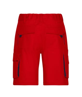 Unisex Workwear Bermudas - COLOR - Red/navy 8545