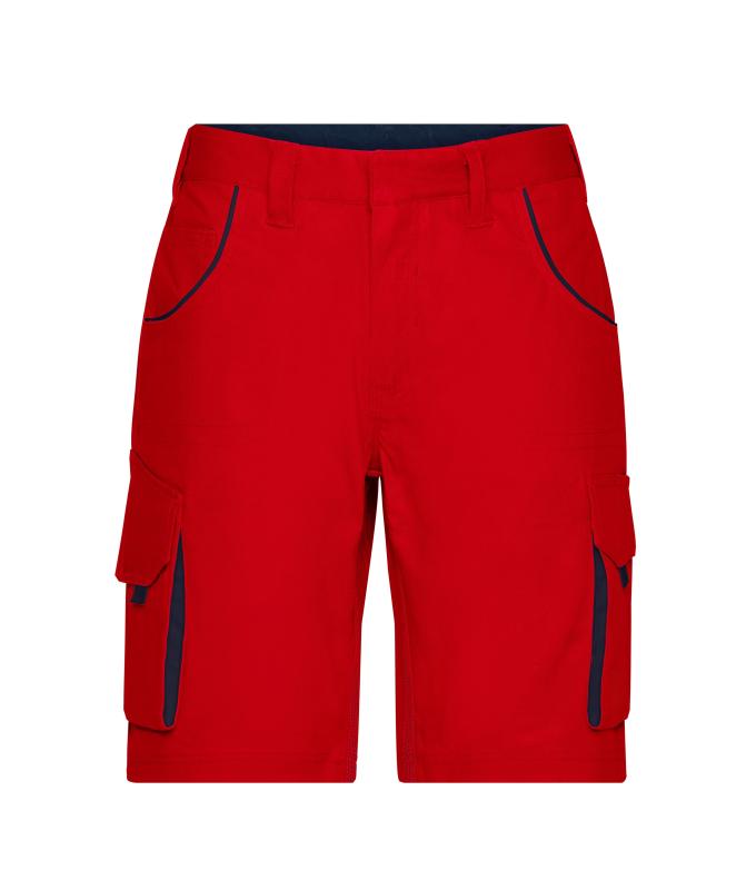 Unisex Workwear Bermudas - COLOR - Red/navy 8545