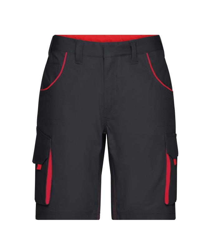Unisex Workwear Bermudas - COLOR - Carbon/red 8545