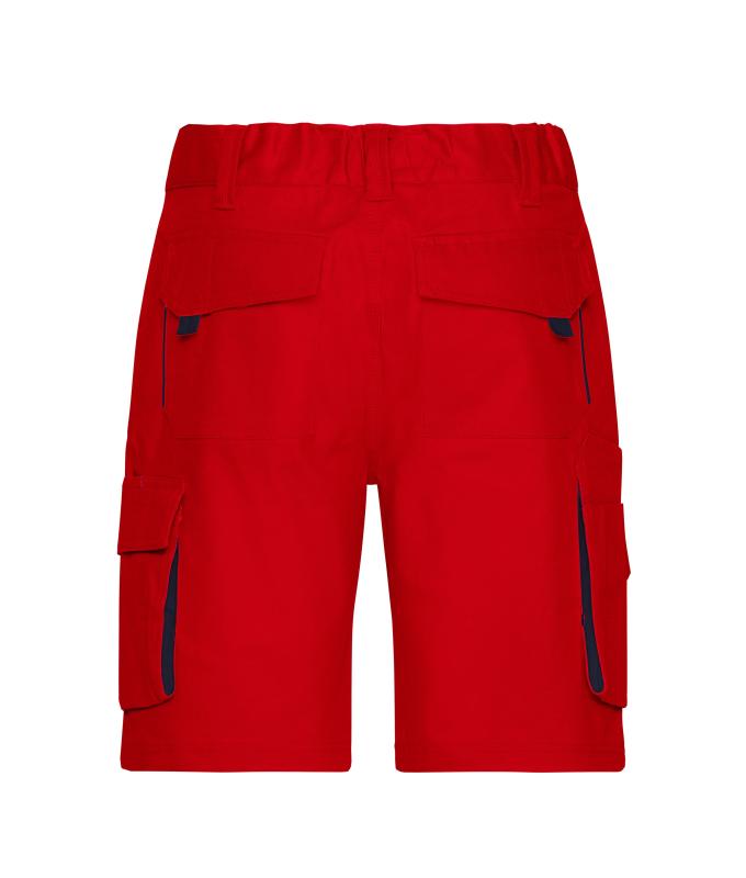 Unisex Workwear Bermudas - COLOR - Red/navy 8545