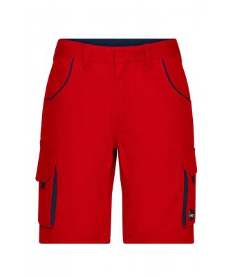 Unisex Workwear Bermudas - COLOR - Red/navy 8545