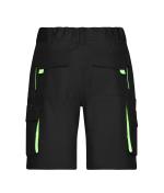 Unisex Workwear Bermudas - COLOR - Black/lime-green 8545