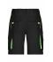 Unisex Workwear Bermudas - COLOR - Black/lime-green 8545